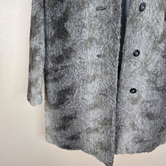 Vintage 60s Gotham Persian Lamb Llama Curl Coat Womens M Gray Mid Length - Picture 4 of 7